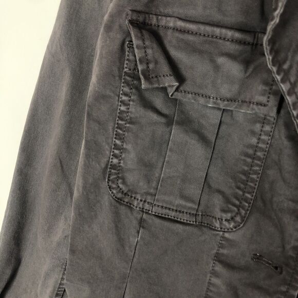 Loft Gray Distressed Faded Military Moto Jacket Women's XS - Picture 6 of 6